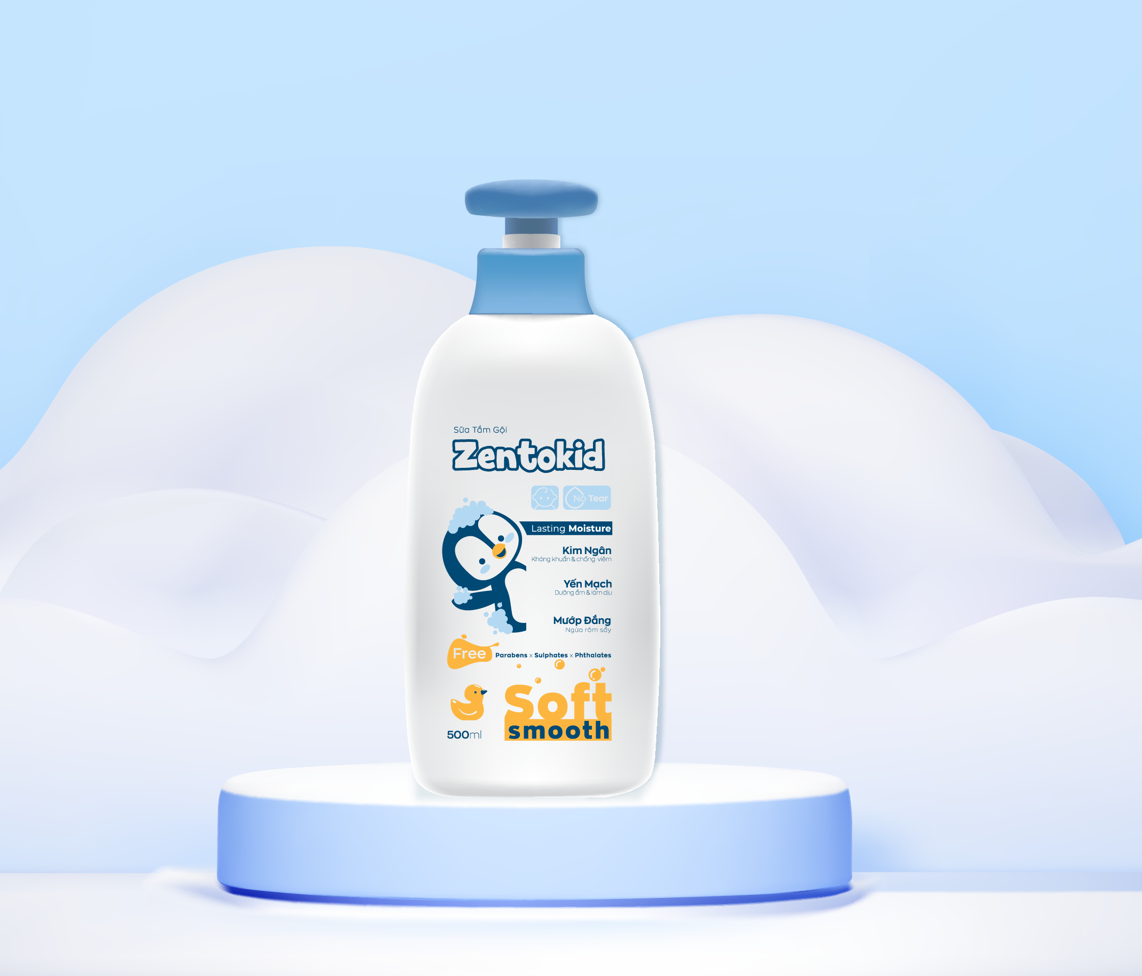 Sữa tắm gội Zentokid-500ml
