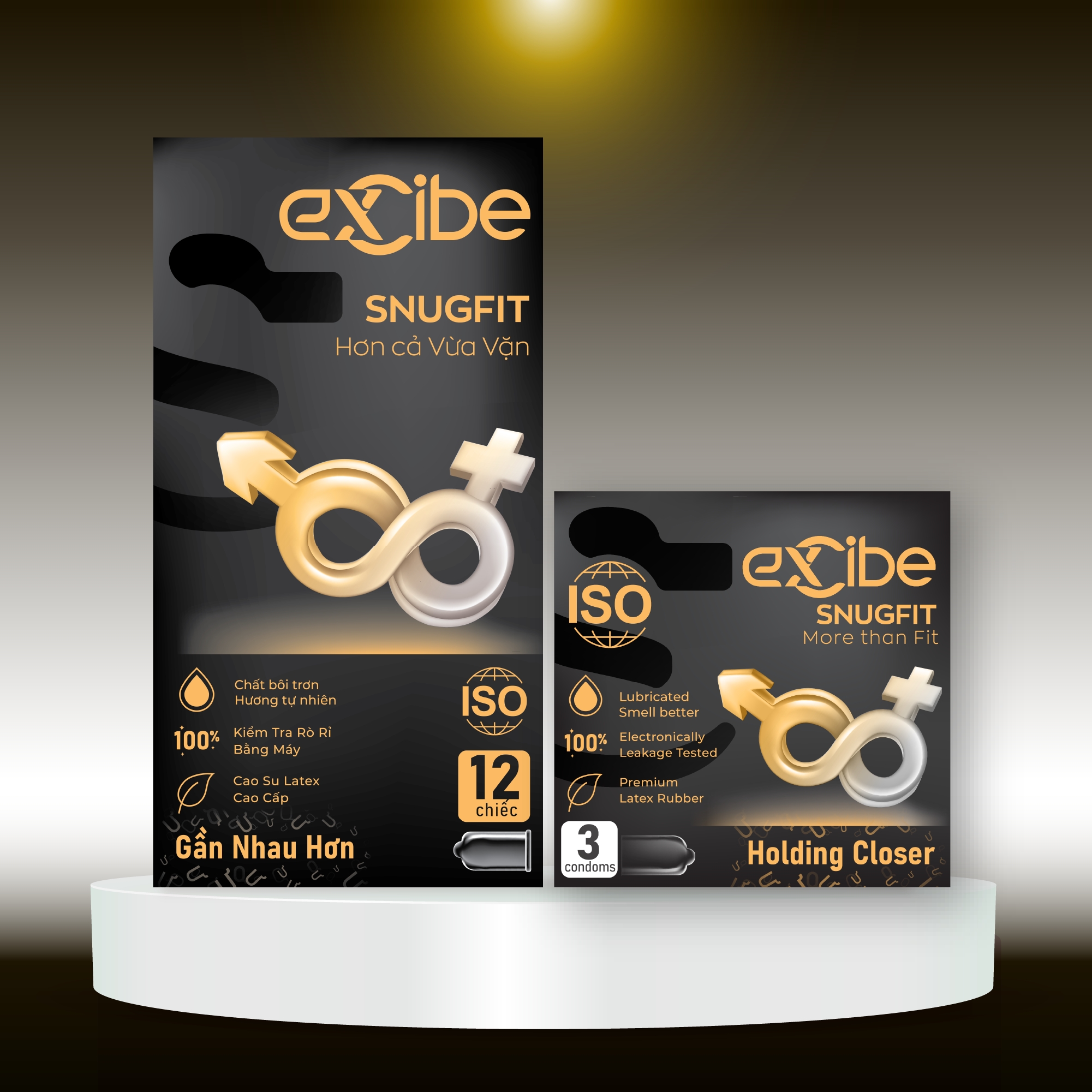 Bao cao su Excibe Snugfit - Hộp 3 chiếc