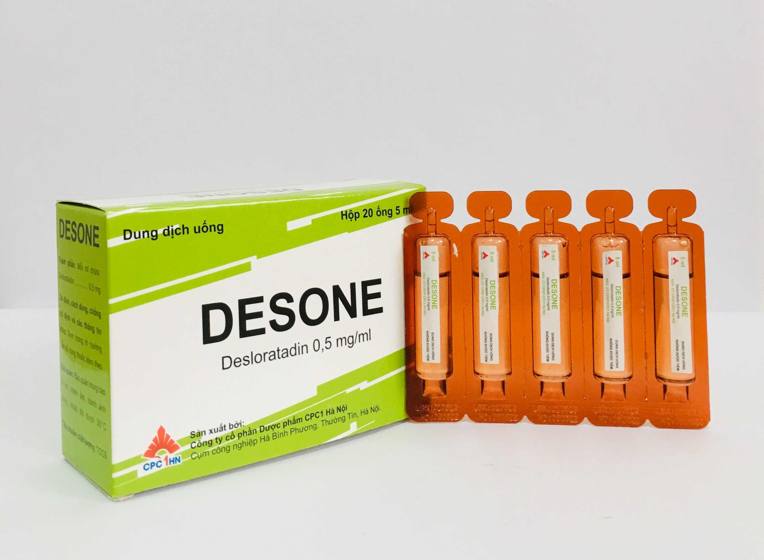 Desone - 4 vỉ x 5 ống 5ml 