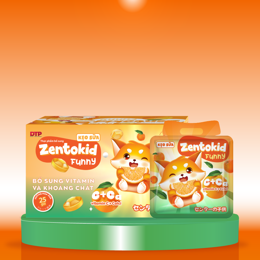 Kẹo sữa Zentokid Funny (hương cam)