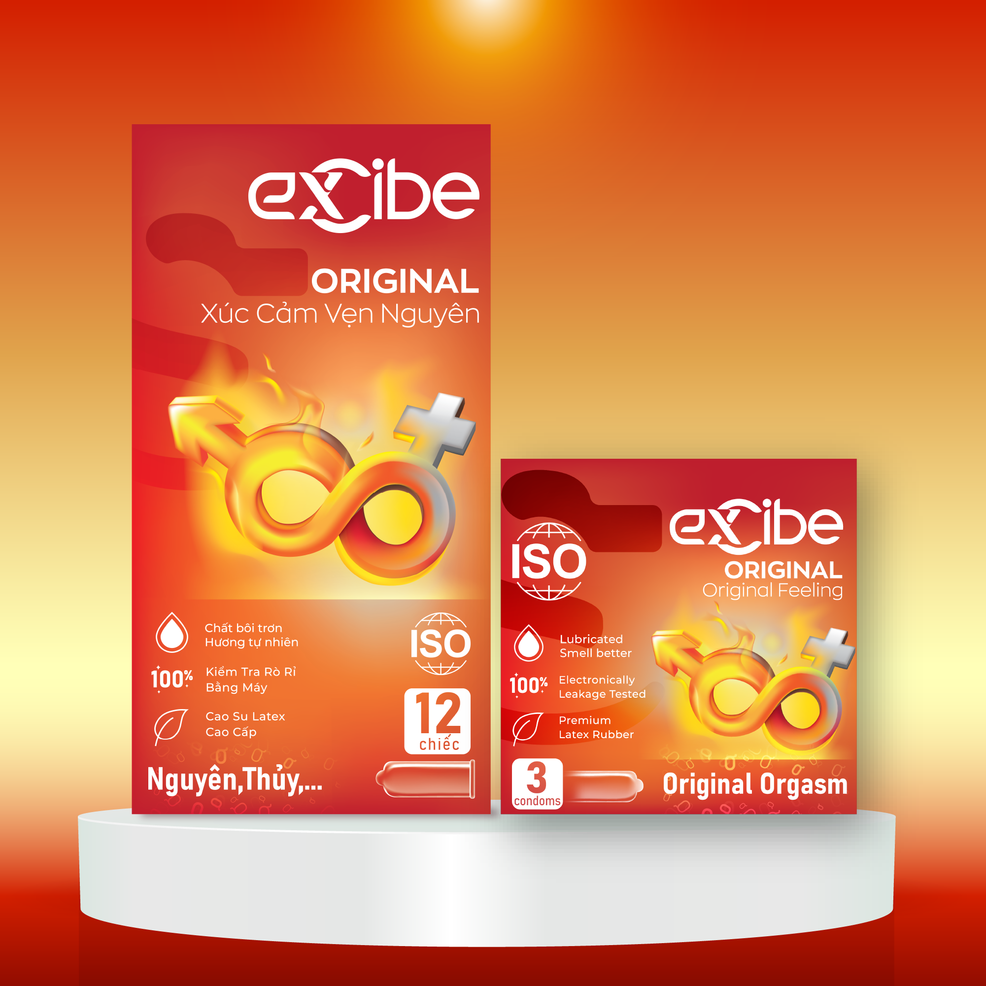 Bao cao su Excibe Original - Hộp 3 chiếc
