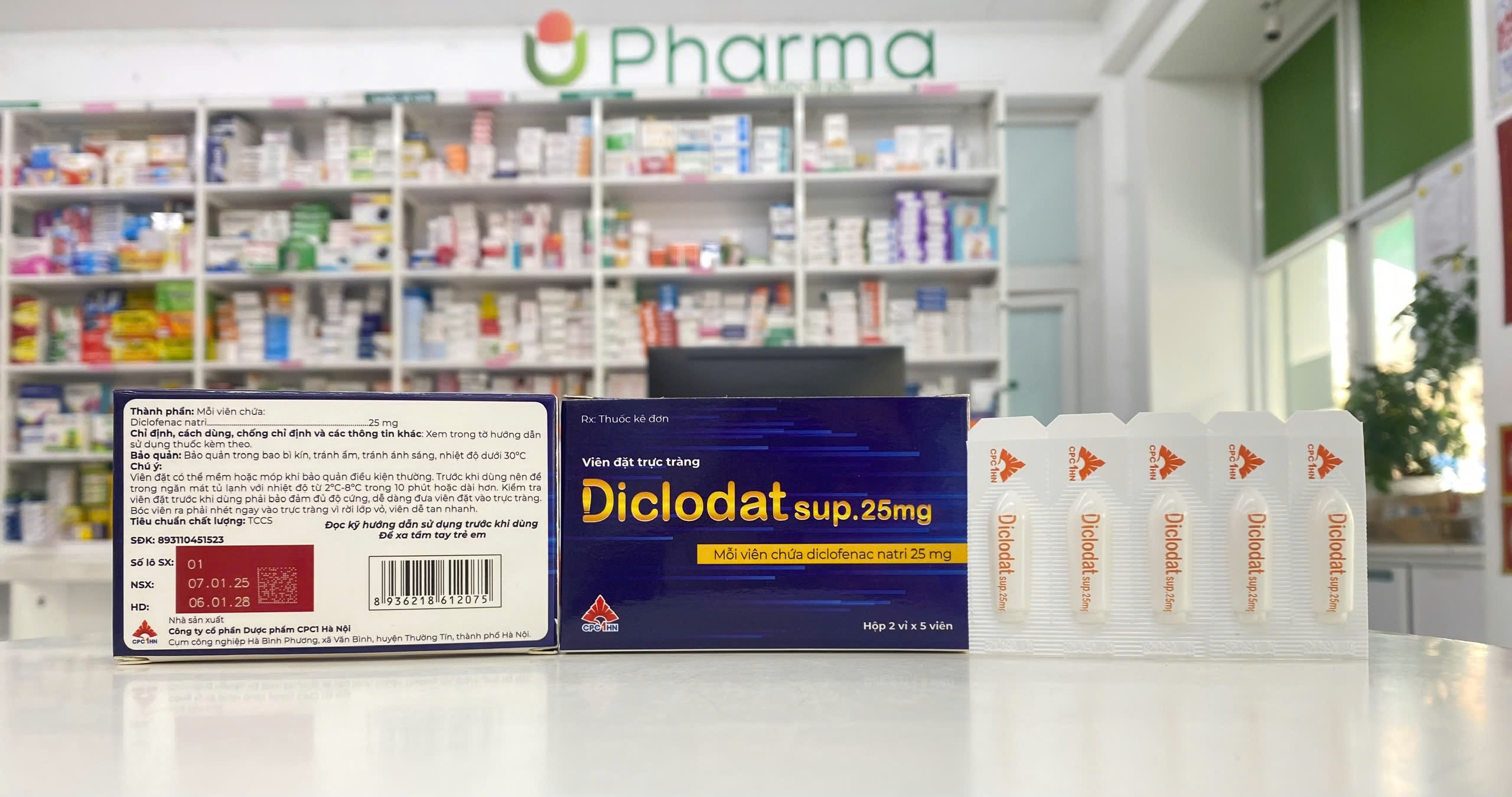 Diclodat sup 25mg
