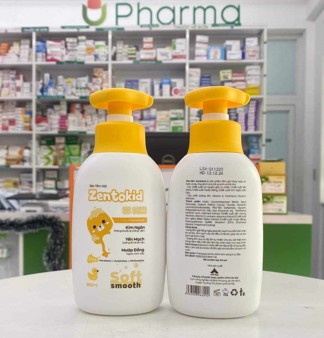 Sữa tắm gội Zentokid 250ml